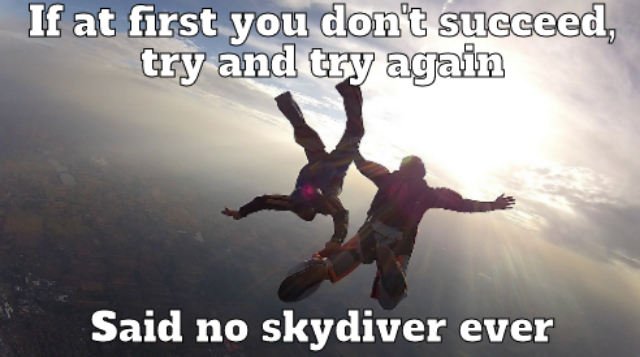skydiver free falling