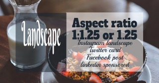 Meme example with aspect ratio of 1.91:1. Used by Pinterest, Instagram, Twitter, Linmkedin and Facebook. Also showing header and footer